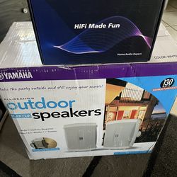 New 6.5 Yamaha outdoor speakers 🔊 Fosi audio Bluetooth receiver