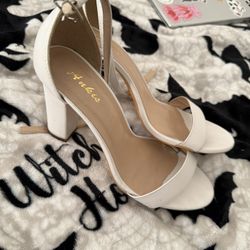 White Wedge Heels