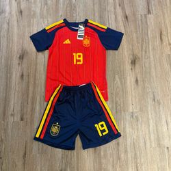 Spain Lamine Yamal kids jersey soccer set