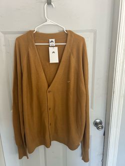 Nike SB Skate Cardigan Sweater Elemental Gold Wool Blend Men Unisex XXL DQ6306-722 NWT