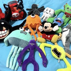 Collection Of Plush Monsters Toys