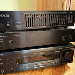 Sony Av Reciever, Yamaha M35 Natural Amp, G-20 Eq