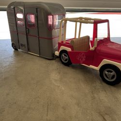 Doll Jeep And Mobile Home 