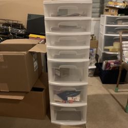 7 Drawers Sterilite Plastic Storage Chest 