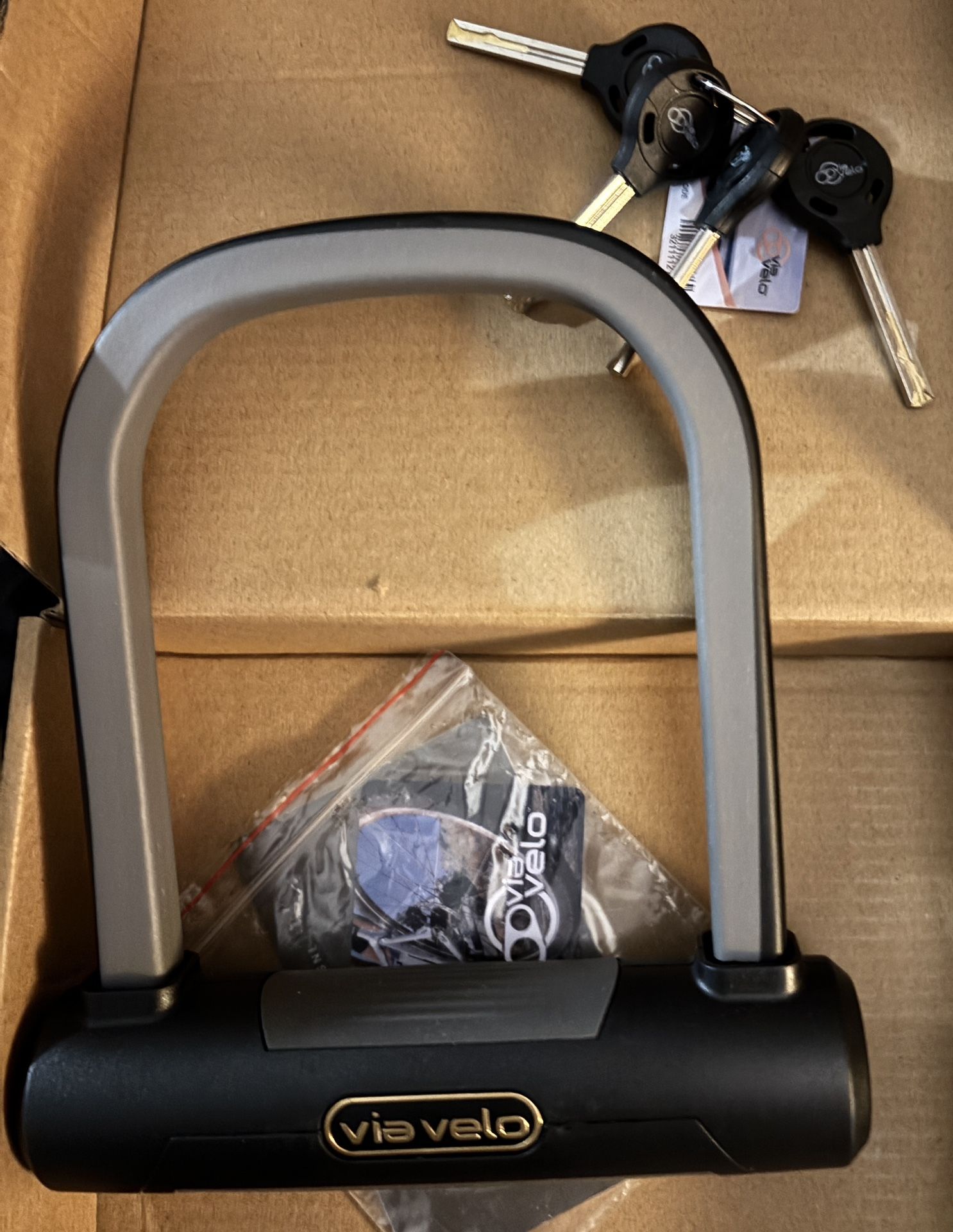 Via Velo Bike U Lock | Elite Short U Lock Anti-Theft Shackle Approval for E-bikes