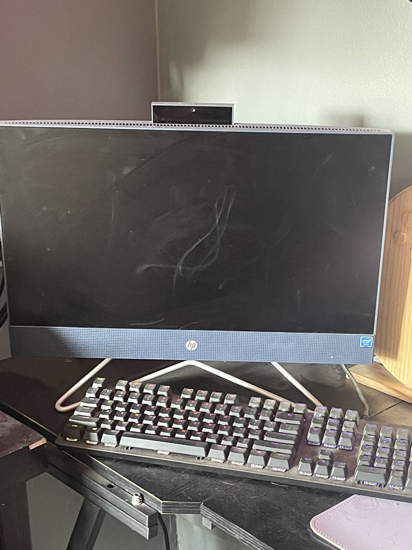 HP All In One With Logitech Gaming Keyboard And Printer