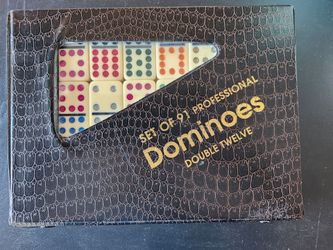 Set of ninety one professional dominoes double twelve