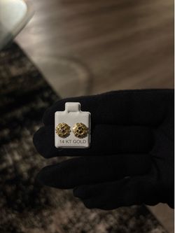 14kt gold nugget earrings