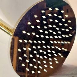 10 inch Round Rain Shower Head Brushed Gold With 15 "  Reaches your Body Easily.