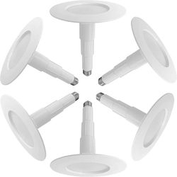 Jolux 6-Pack 5/6" LED Can Lights Retrofit Recessed Lighting,12W=60W,5000K Daylight,800 Lumens,Dimmable Can Lights,Damp Rated,Simple Installation Adjus