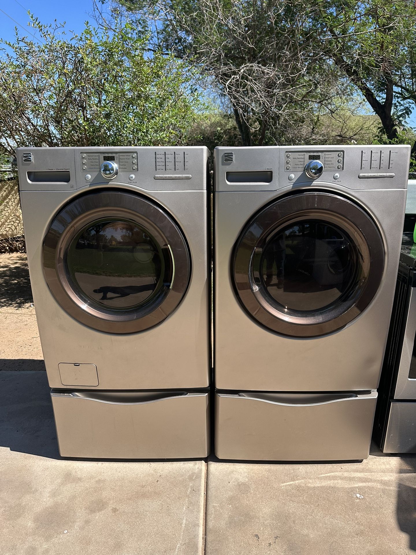 Kenmore elite washer, and electric dryer
