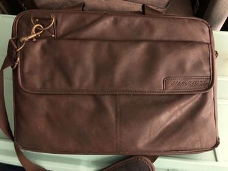 Eddie Bauer Brown Leather Messenger Bag