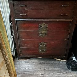 Vintage 100 Yr  old Real cherry wood dress