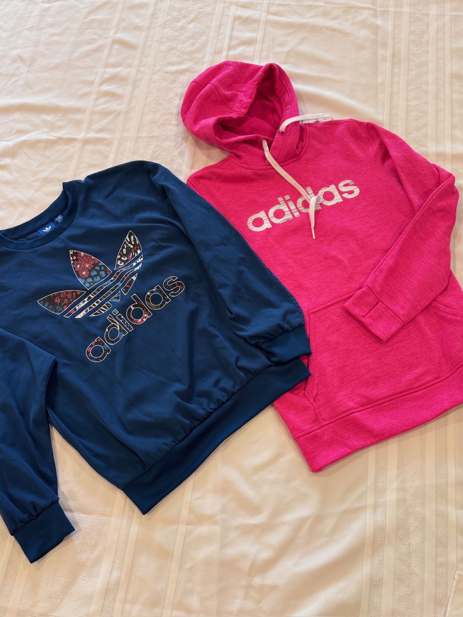 Adidas Crewneck & Pink Hoodie Bundle