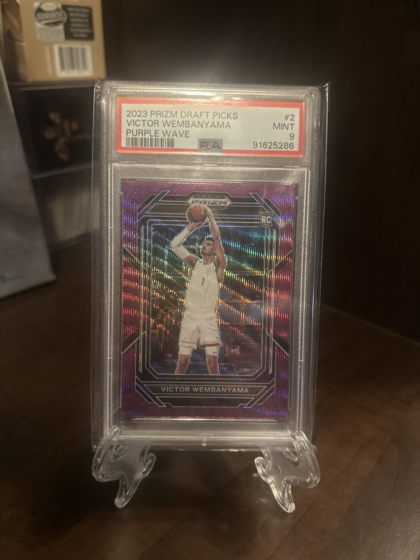 2023 Panini Prizm Draft Picks 2 Victor Wembanyama Purple Wave PSA 9