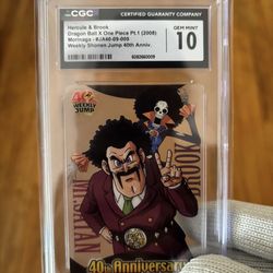 One piece Dragonball Cgc 10 pop1