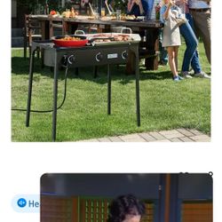 4.5
4,5 de 5 estrellas
(1,517)
Goplus Estufa de campamento al aire libre, cocina de gas con propano de 3 quemadores con patas desmontables y regulador