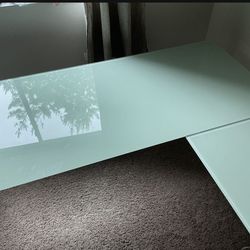 Home Office Desk- Tempered Glass 