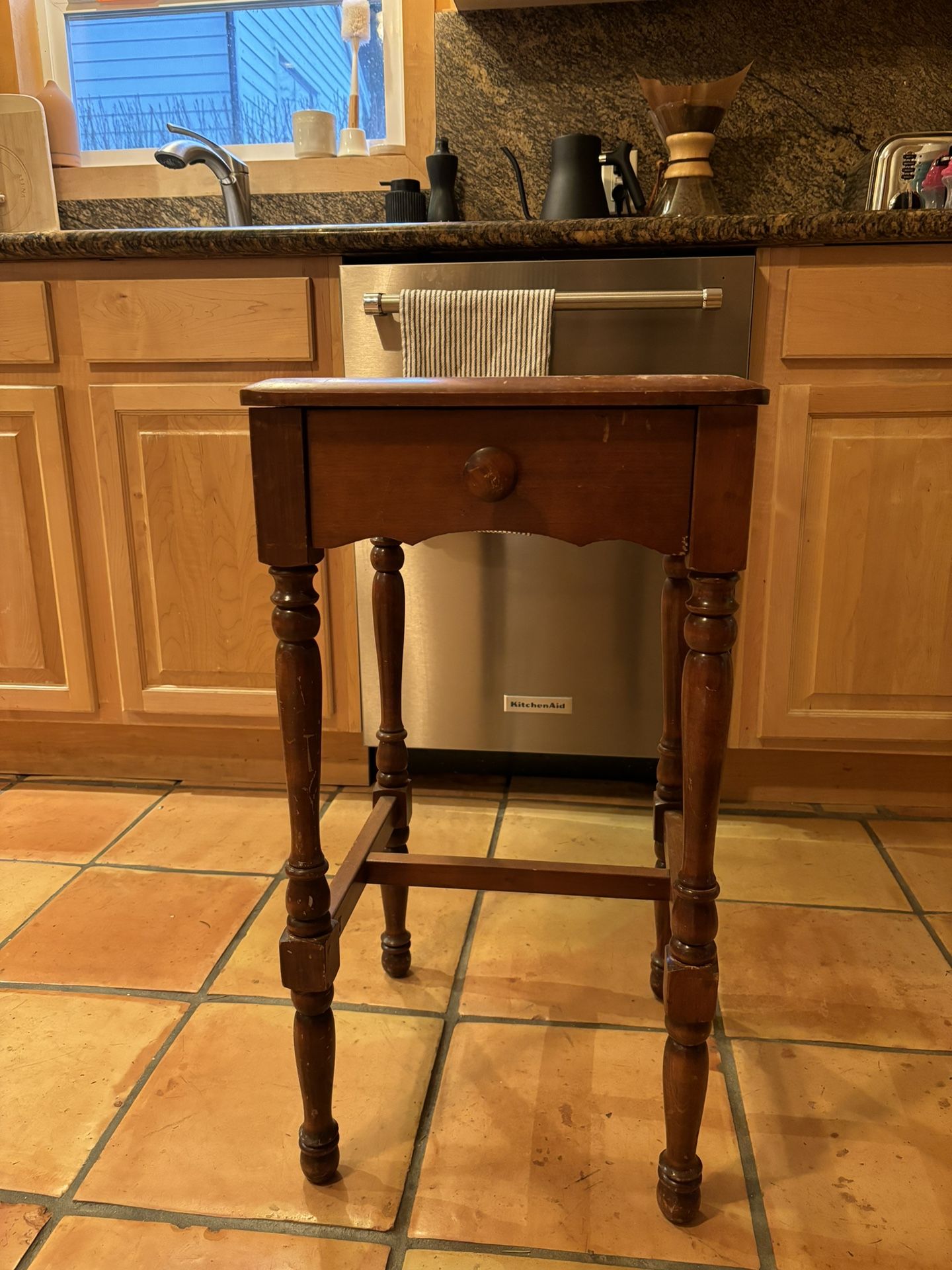 Vintage Wood Side Table