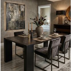 PRISTINE RH WYETH SPLIT BAMBOO EXTENSION DINING TABLE- Please READ!!