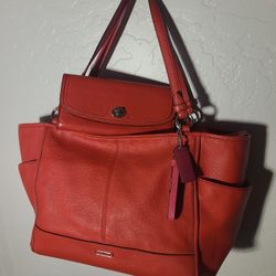 Red Coach Purse With Wallet