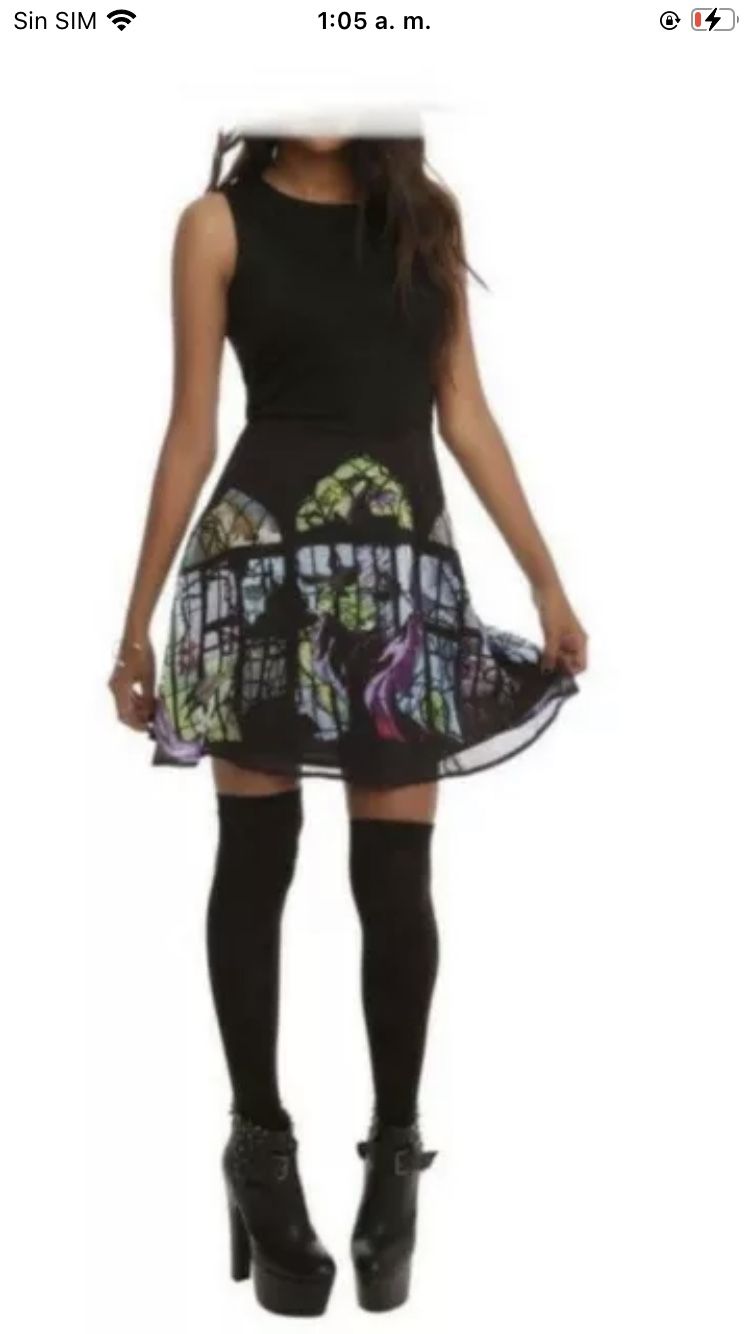 Maleficent Disney Hot Topic Stained Glass Black Dress Women's size small -  www.joarbit.com