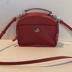 Coach Lunch Pail Retro Smooth Leather Crossbody Bag
