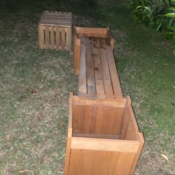 Bench Garden Four Pieces Beautiful Garden Decoration Would Easy To Carried 