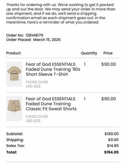Fear of God Essentials