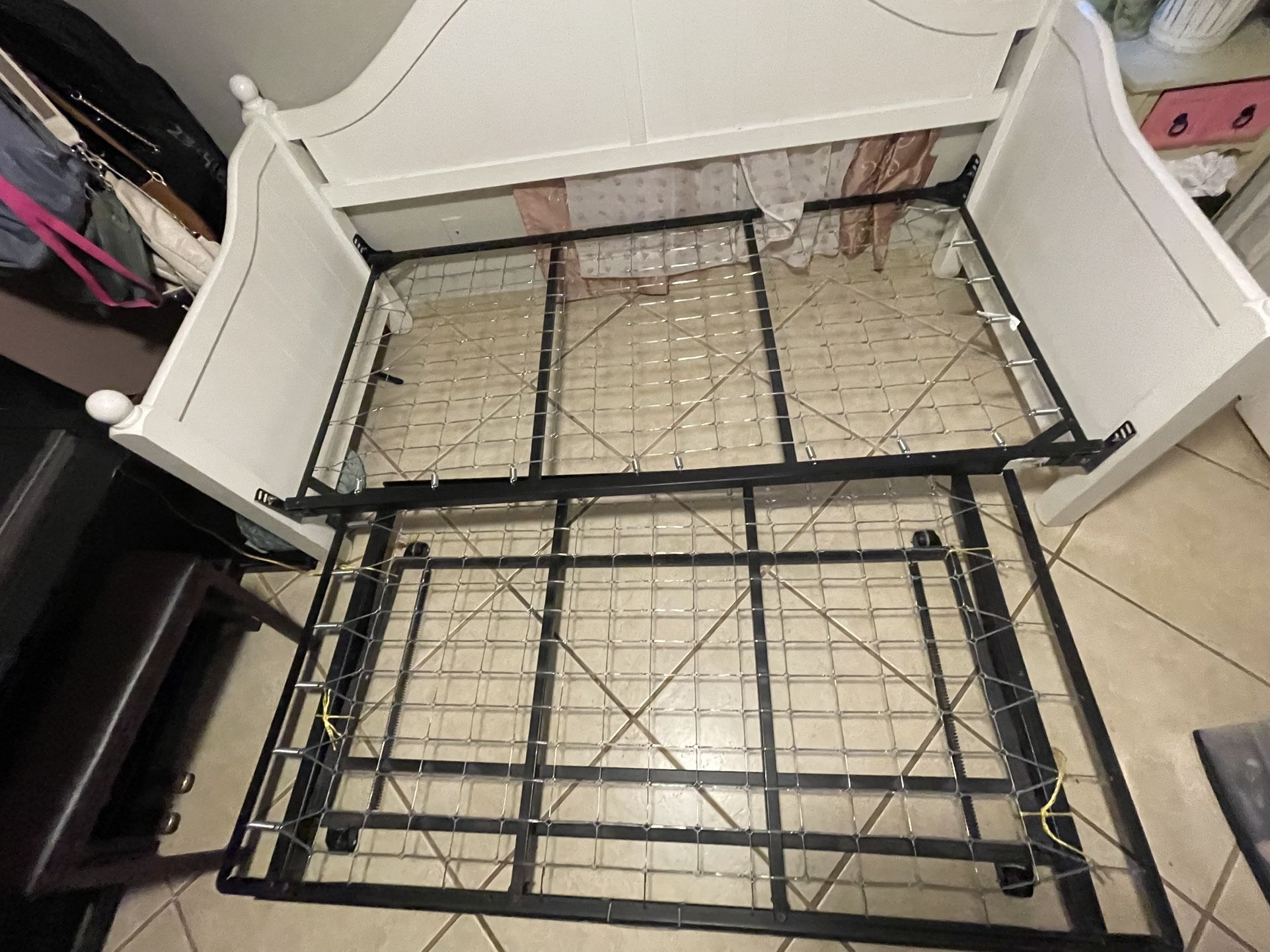 Twin Size Double Bed/ Futon Bed Twin Size (not Included Mattress)