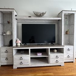 TV Wall Unit Together With The TV