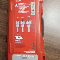 3 Milwaukee Carbide Hole Cutter Kit
