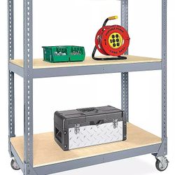 Heavy Duty Metal Rolling Utility Shelf
