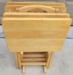 Wooden Folding Tray Tables