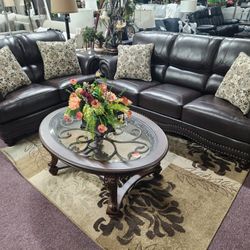 Leather Sofa And Loveseat  For Sale