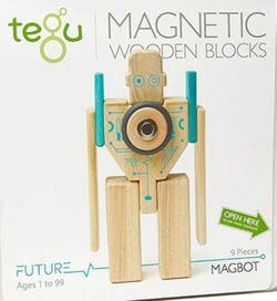 Magbot Magnetic Wooden Blocks Future Collection, 9 pieces