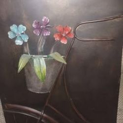 3D Metal Picture Wall Art- Set Of 3