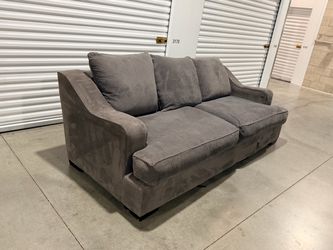 Zoeller Charcoal Grey Fabric 97" Sofa