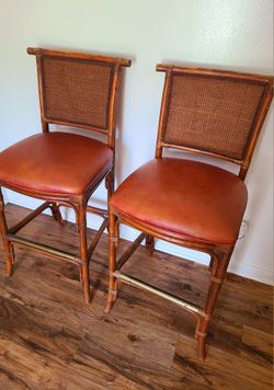 Pair Stools Leather 55.00