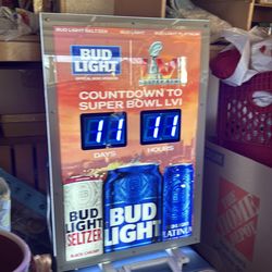 Superbowl countdown sign