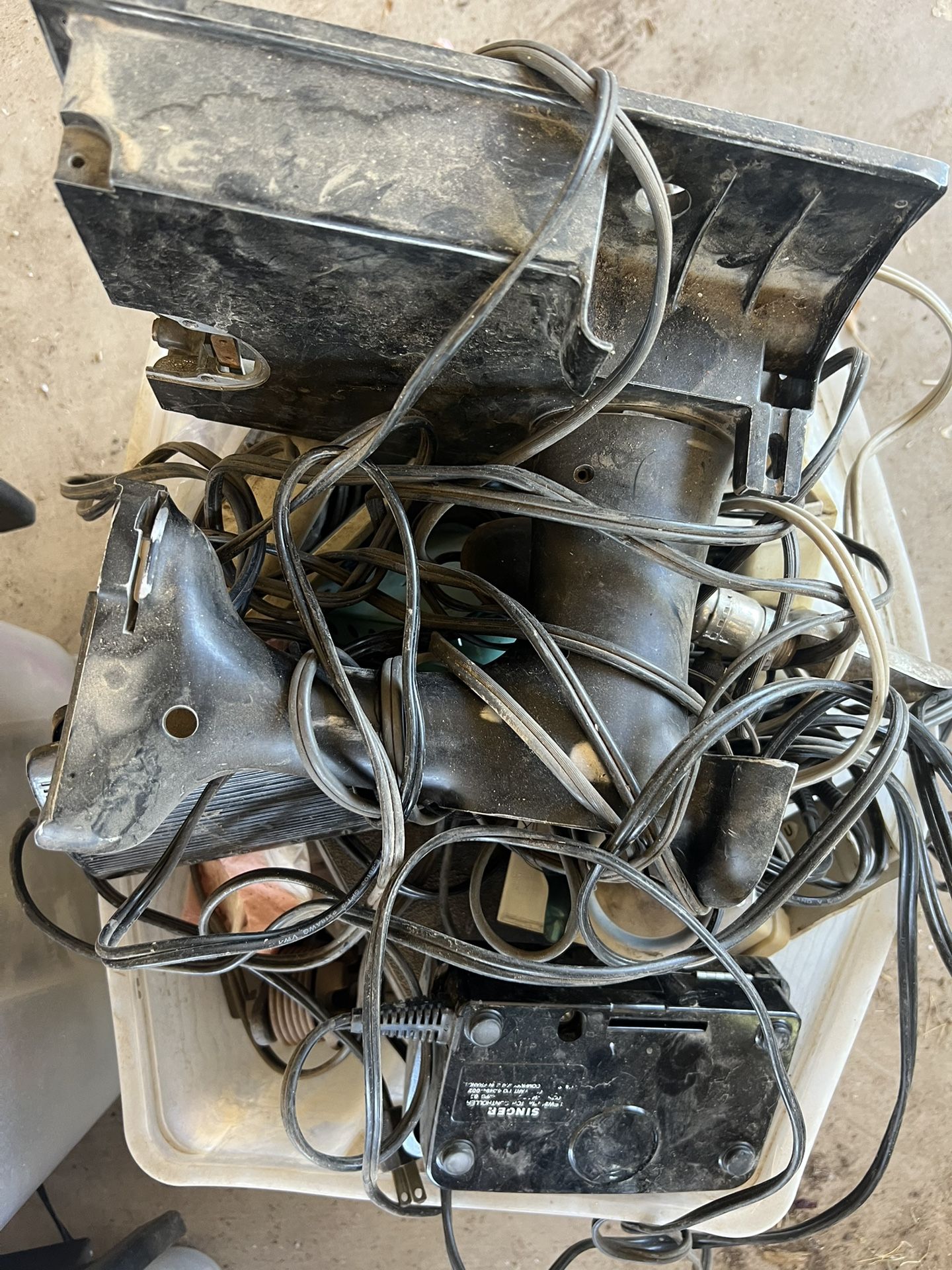 50plus Vintage Sewing Machine Pedals and Miscellaneous