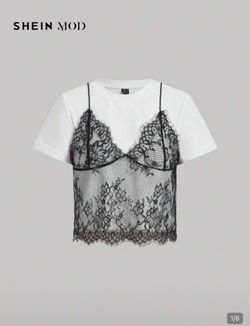 White lace top SHEIN