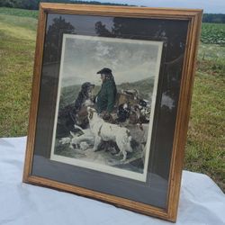 Fine Art - Custom Framed - The Scotch Gamekeeper  - Painted By Richard Ansdell  - Large Picture 