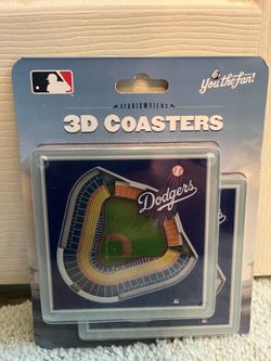 YouTheFan MLB 3D Dodgers Stadium View Coasters sealed