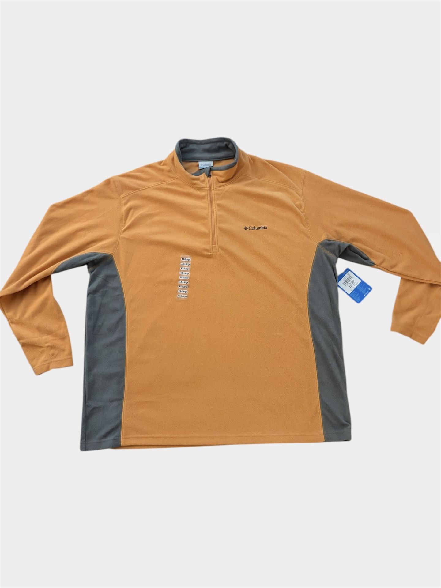 Columbia Sportswear light orange quarter zip lightweight fleece sweatshirt Size 2XL