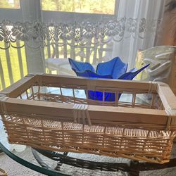 Xlarge Wood Wicker Basket For Catch All! 