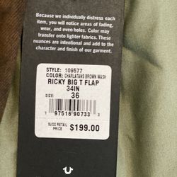 TRUE RELIGION JEANS SIZE 36