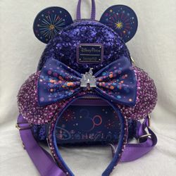 Disney Loungefly Disneyland Paris 30th Anniversary Mini Backpack With Ears