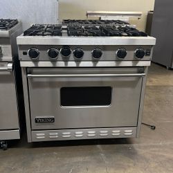 Viking 36”Wide All Gas Range Stove Stainless Steel 6 Burners 