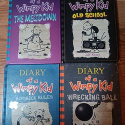 Diary Of A Wimpy Kid. 4 Books $5